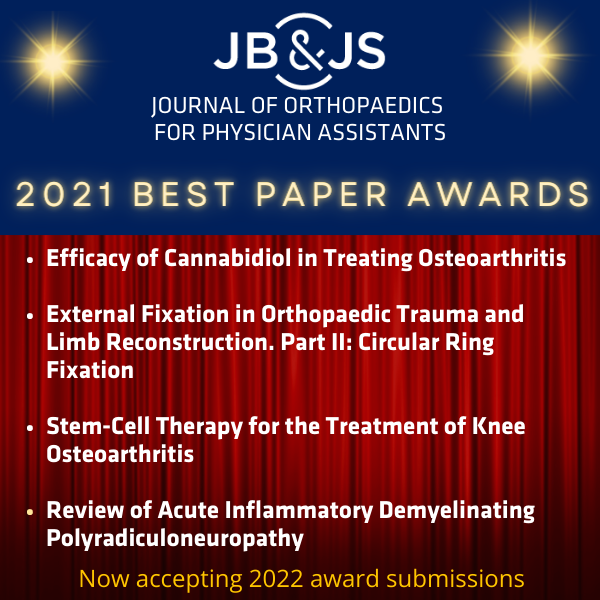 JBJS JOPA 2021 Best Paper Awards